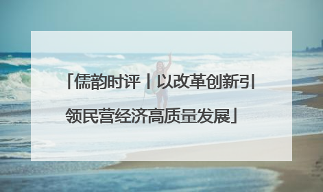 儒韵时评丨以改革创新引领民营经济高质量发展