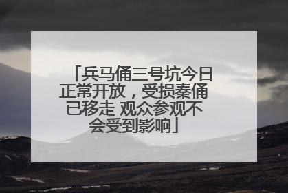 兵马俑三号坑今日正常开放，受损秦俑已移走 观众参观不会受到影响