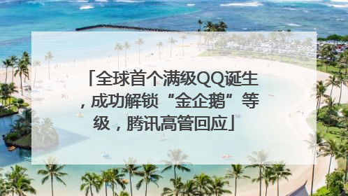 全球首个满级QQ诞生，成功解锁“金企鹅”等级，腾讯高管回应