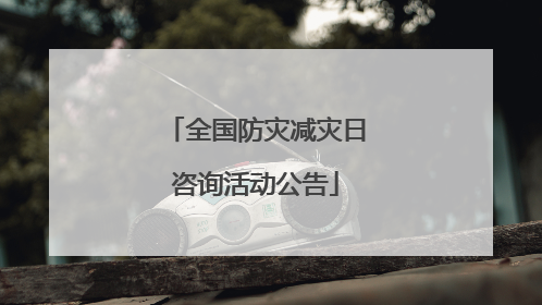 全国防灾减灾日咨询活动公告