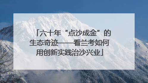 六十年“点沙成金”的生态奇迹——看兰考如何用创新实践治沙兴业