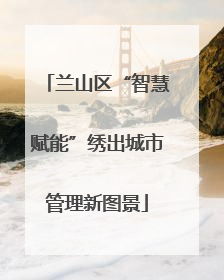 兰山区“智慧赋能”绣出城市管理新图景