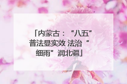 内蒙古：“八五”普法显实效 法治“细雨”润北疆