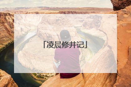 凌晨修井记