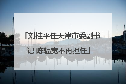 刘桂平任天津市委副书记 陈辐宽不再担任