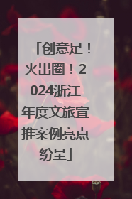创意足！火出圈！2024浙江年度文旅宣推案例亮点纷呈