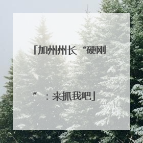 加州州长“硬刚”：来抓我吧