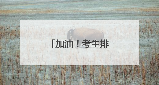 加油！考生排队有序进场