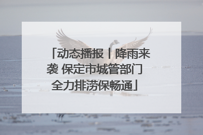 动态播报丨降雨来袭 保定市城管部门全力排涝保畅通