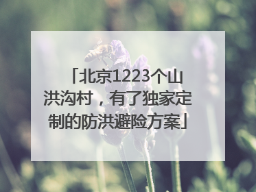 北京1223个山洪沟村，有了独家定制的防洪避险方案