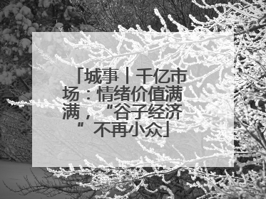 城事︱千亿市场：情绪价值满满，“谷子经济”不再小众