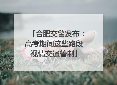 合肥交警发布：高考期间这些路段视情交通管制