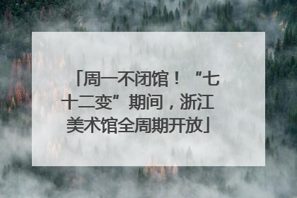 周一不闭馆！“七十二变”期间，浙江美术馆全周期开放