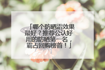 哪个防晒霜效果最好？推荐公认好用的防晒第一名，霸占回购榜首！