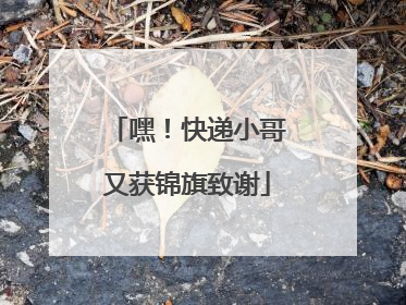 嘿！快递小哥又获锦旗致谢