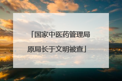国家中医药管理局原局长于文明被查