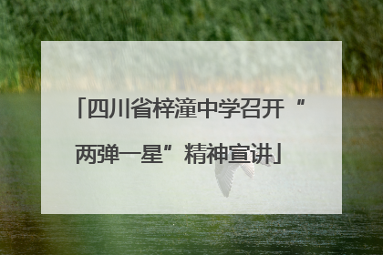 四川省梓潼中学召开“两弹一星”精神宣讲