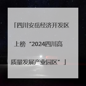 四川安岳经济开发区上榜“2024四川高质量发展产业园区”