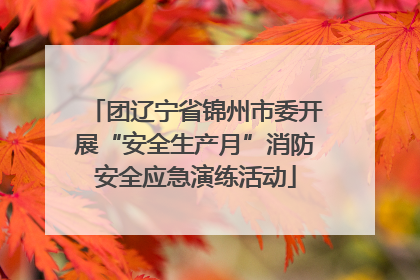 团辽宁省锦州市委开展“安全生产月”消防安全应急演练活动