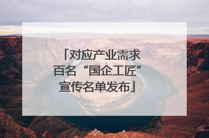对应产业需求 百名“国企工匠”宣传名单发布
