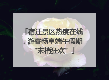 宿迁景区热度在线，游客畅享端午假期“末梢狂欢”