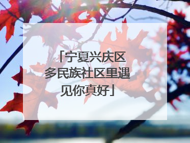 宁夏兴庆区 多民族社区里遇见你真好