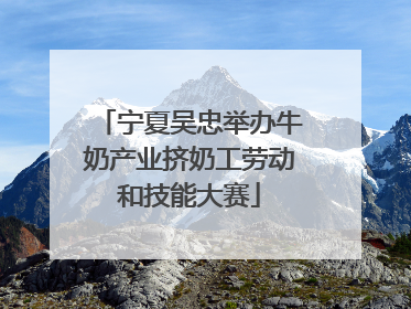 宁夏吴忠举办牛奶产业挤奶工劳动和技能大赛