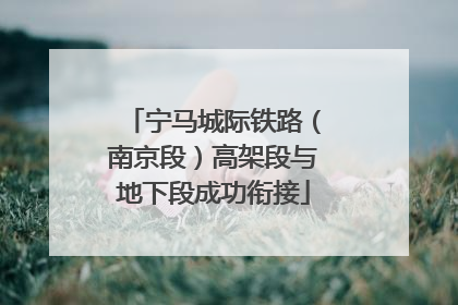 宁马城际铁路（南京段）高架段与地下段成功衔接
