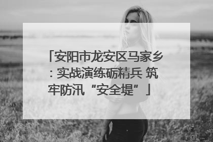 安阳市龙安区马家乡：实战演练砺精兵 筑牢防汛“安全堤”