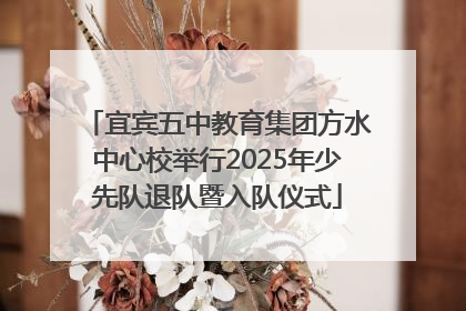 宜宾五中教育集团方水中心校举行2025年少先队退队暨入队仪式