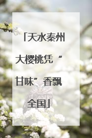 天水秦州大樱桃凭“甘味”香飘全国