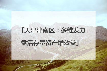 天津津南区：多维发力盘活存量资产增效益