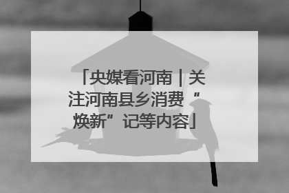 央媒看河南｜关注河南县乡消费“焕新”记等内容