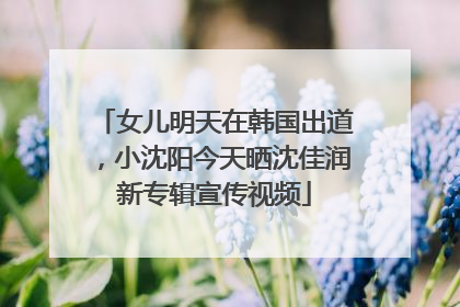 女儿明天在韩国出道，小沈阳今天晒沈佳润新专辑宣传视频