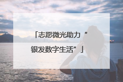 志愿微光助力“银发数字生活”