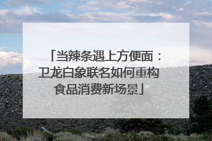 当辣条遇上方便面：卫龙白象联名如何重构食品消费新场景