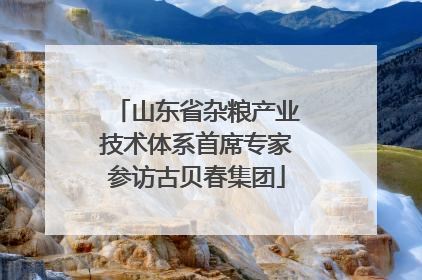 山东省杂粮产业技术体系首席专家参访古贝春集团