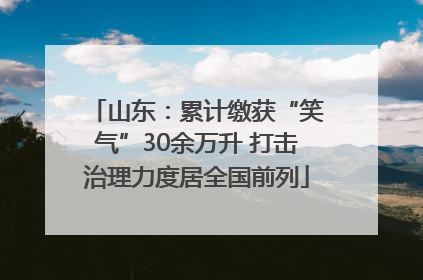 山东：累计缴获“笑气”30余万升 打击治理力度居全国前列