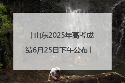 山东2025年高考成绩6月25日下午公布
