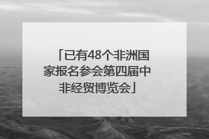 已有48个非洲国家报名参会第四届中非经贸博览会