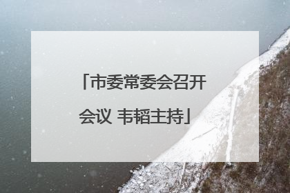 市委常委会召开会议 韦韬主持