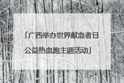 广西举办世界献血者日公益热血跑主题活动