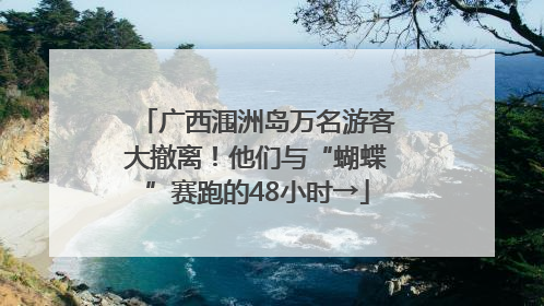 广西涠洲岛万名游客大撤离！他们与“蝴蝶”赛跑的48小时→