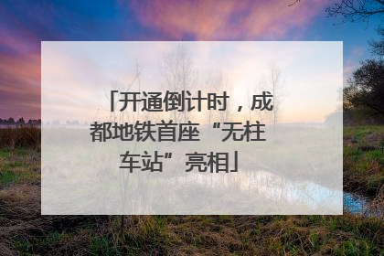开通倒计时，成都地铁首座“无柱车站”亮相