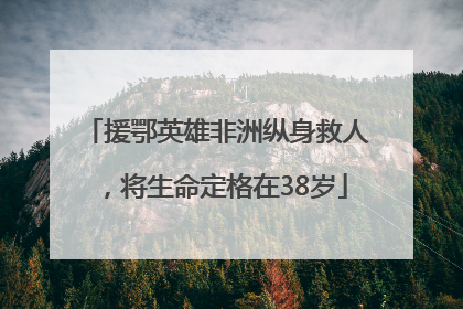 援鄂英雄非洲纵身救人，将生命定格在38岁