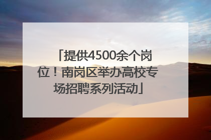 提供4500余个岗位！南岗区举办高校专场招聘系列活动