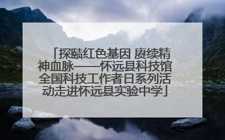 探赜红色基因 赓续精神血脉——怀远县科技馆全国科技工作者日系列活动走进怀远县实验中学