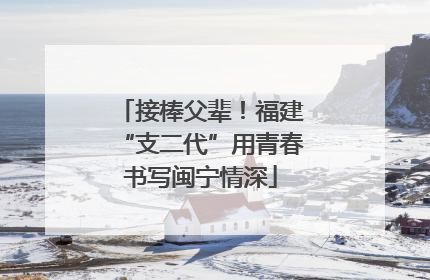 接棒父辈！福建“支二代”用青春书写闽宁情深