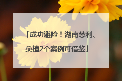 成功避险！湖南慈利、桑植2个案例可借鉴