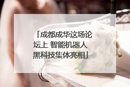 成都成华这场论坛上 智能机器人黑科技集体亮相